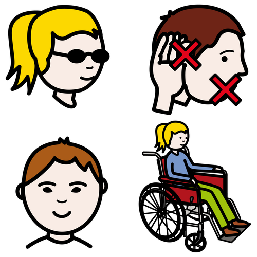 Cuando estás con personas con discapacidad, te recomendamos Una persona con discapacidad es igual que tú. Tiene su carácter, sus capacidades y sus defectos.