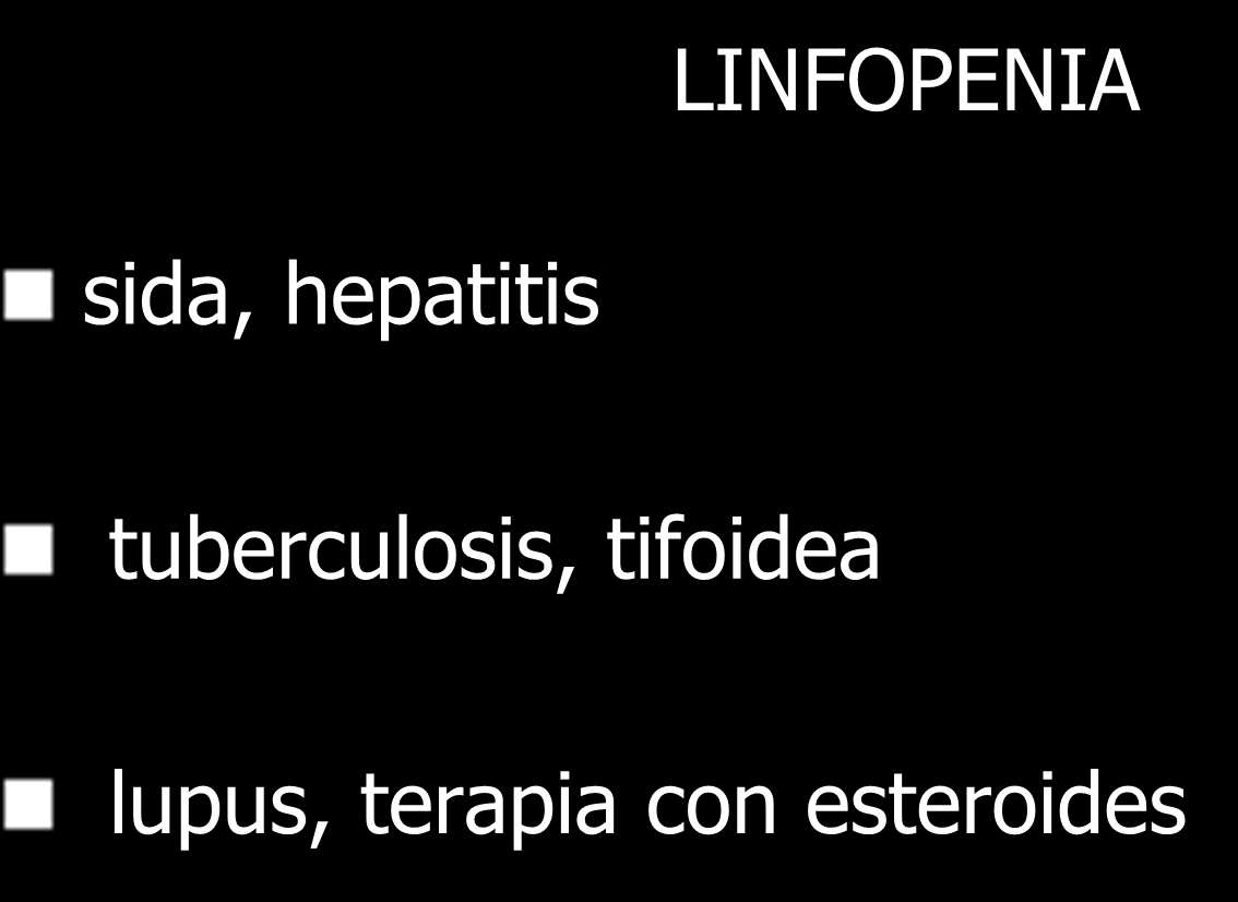 sida, hepatitis LINFOPENIA