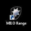 Se debería ver el logotipo de MILO Range en la pantalla del instructor y en las pantallas proyectadas. Botón de encendido 33.
