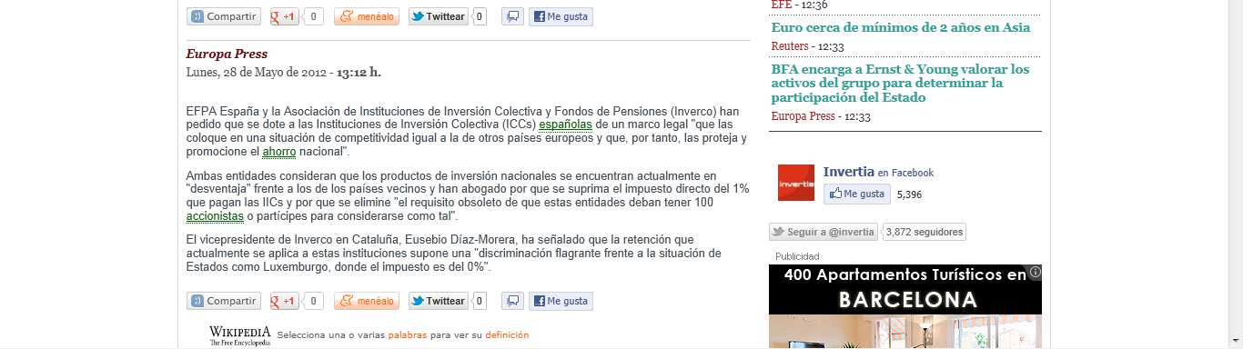 EFPA España y la Asociación de Instituciones de Inversión Colectiva y Fondos de Pensiones (Inverco) han pedido que se dote a las Instituciones de Inversión Colectiva (ICCs) españolas de un marco