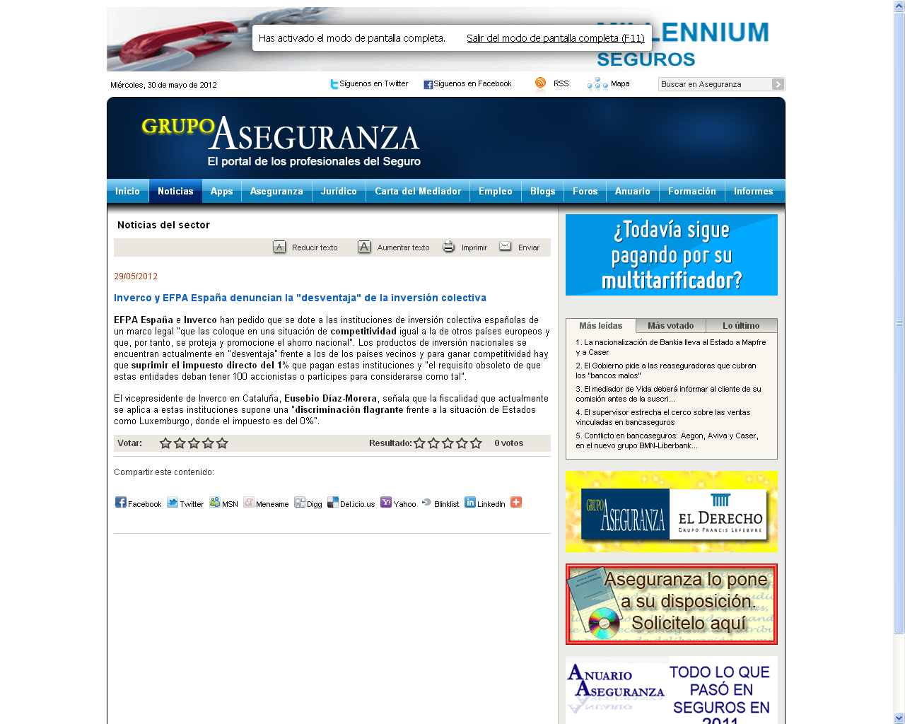 Medio: Grupo Aseguranza Fecha: 30.05.2012 Cliente: EFPA España Link: http://www.grupoaseguranza.