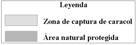 Figura 10: Zona de captura de caracol Fuentes: CONANP. 2011. Mapoteca En http://www.conanp.gob.mx INEGI. 2011. Estados de la República Mexicana. En www.inegi.gob.mx NOAA. 2011. Shoreline extractor.