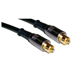 TOSLINK DIGITAL OPTICAL CABLE AUDIO Cable de fibra óptica basado en conectores TosLink (Toshiba Link) en ambos extremos.