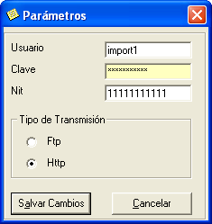 También puede ejecutar el programa desde el escritorio, dando doble clic sobre el icono que se crea llamado Transmisión Licencia de Importación. Cuando se ejecuta este programa TMSGatewayCliente.