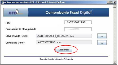 key) de la FIEL Certificado (*.