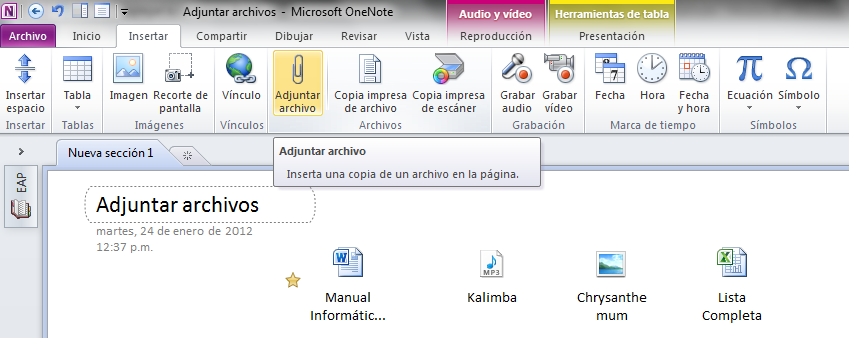 Microsoft Office OneNote 2010 Mover una página o subpágina dentro de una sección.