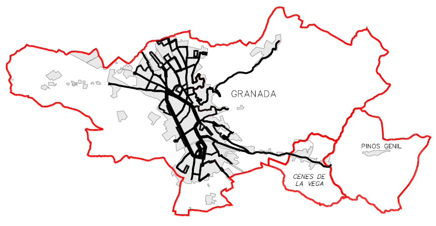 Propuesta de modelo de transporte para el Área Metropolitana de Granada. Situación actual.