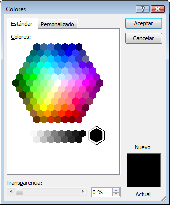 Para aplicar un color de contorno simplemente elegimos uno de la paleta de colores del botón de comando Contorno de forma.