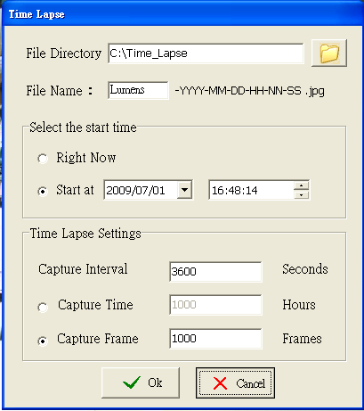 6.5 Periodo de tiempo 1. Seleccione el directorio de archivo para modificar el predeterminado. 2.