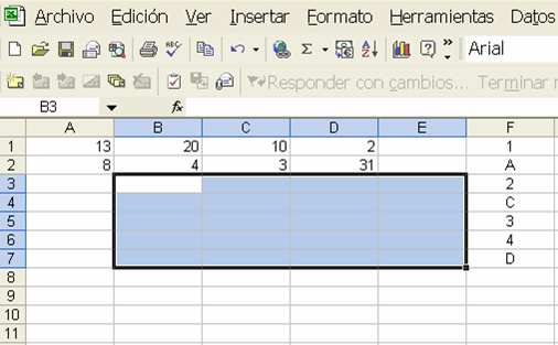 17 a 21. En la imagen siguiente se puede observar una pantalla de Microsoft Excel. A continuación aparecen varias preguntas sobre el contenido de dicha pantalla.