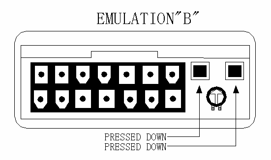 Emulación "B" recomendado para: Mitsubishi, o en el vehículo establecido con una emulación "A" tiene error de luz de advertencia del inyector de señalización de salida del motor.