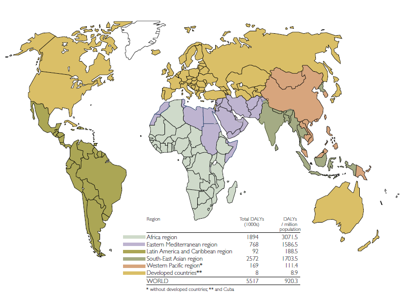 Evaluación de riesgos global y regional [carga de enfermedad: disease