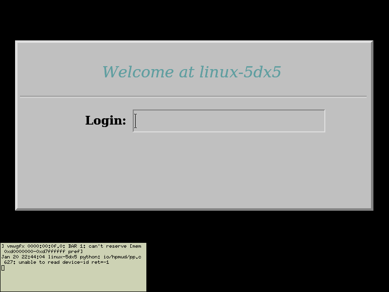 Aquí se nos da la bienvenida a la versión de comandos de OpenSUSE, aquí