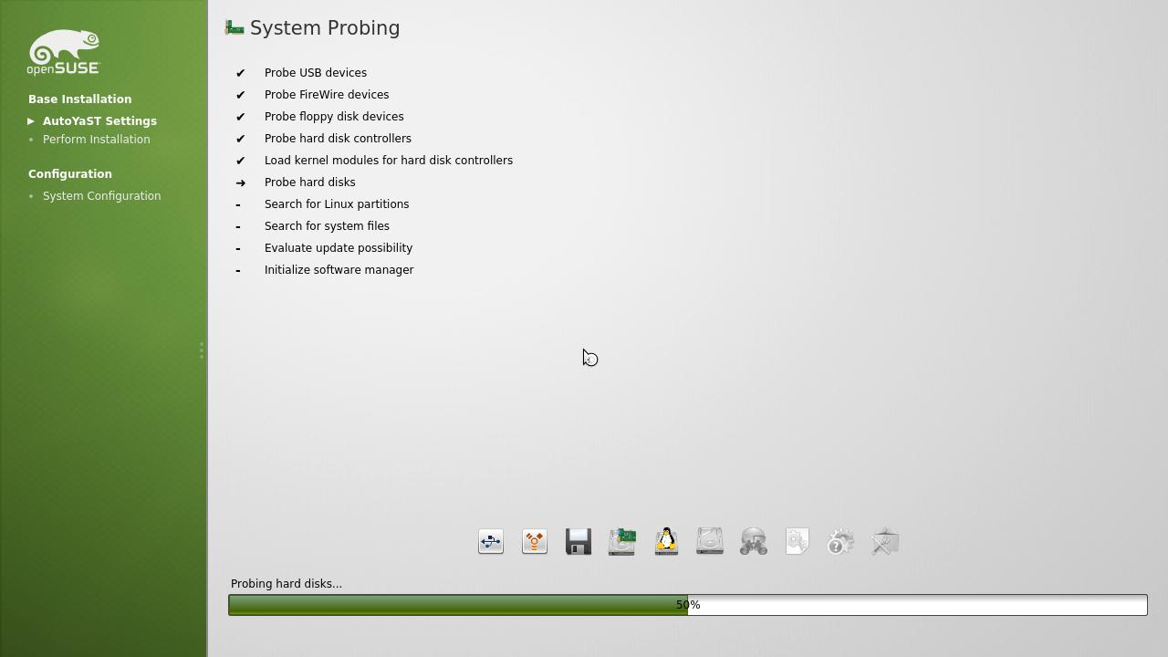 introducido el CD de instalación de OpenSUSE 12.