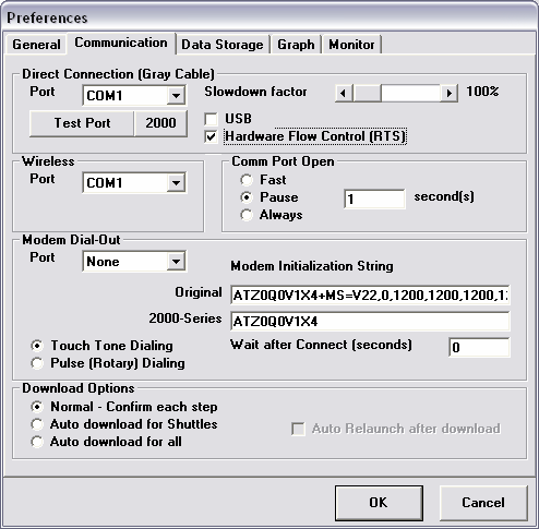 Parámetros Predeterminados Se seleccionan los parámetros predeterminados en la pantalla Preferencias, al cual se obtiene acceso por medio del menú Archivo en la barra de herramientas.