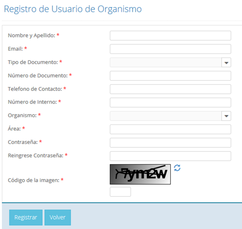 A. Registración de Nuevo Usuario Al acceder a la opción Quiero registrarme dentro de la interfaz de Inicio de Sesión se mostrará la interfaz para registrar un nuevo usuario.