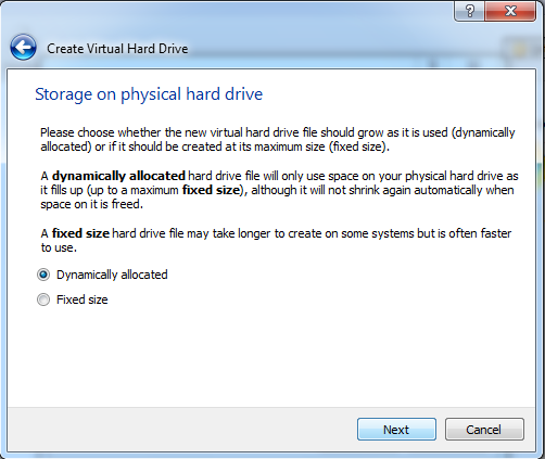 Selecciona el tipo de Disco duro VDI (VirtualBox Disk Image