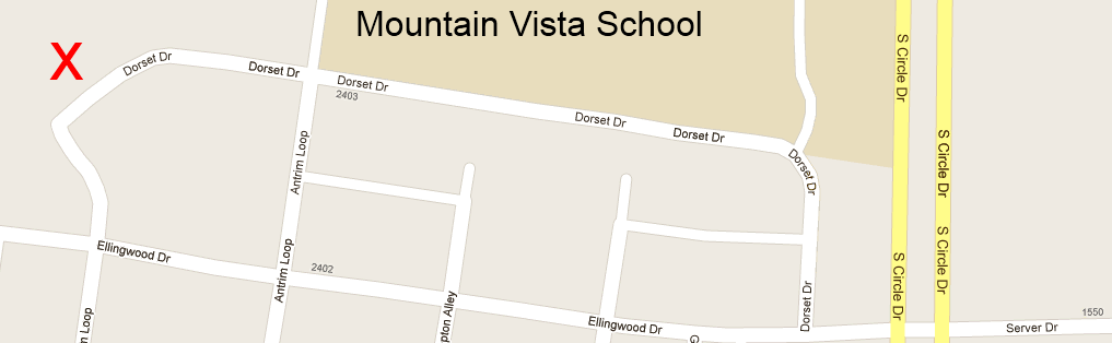 S / PARADAS ROUTE #1: MOUNTAIN VISTA COMMUNITY SCHOOL Elingwood Drive Loop near Mountain Vista Community School ROUTE #1: SPRING BLOSSOM PARK At