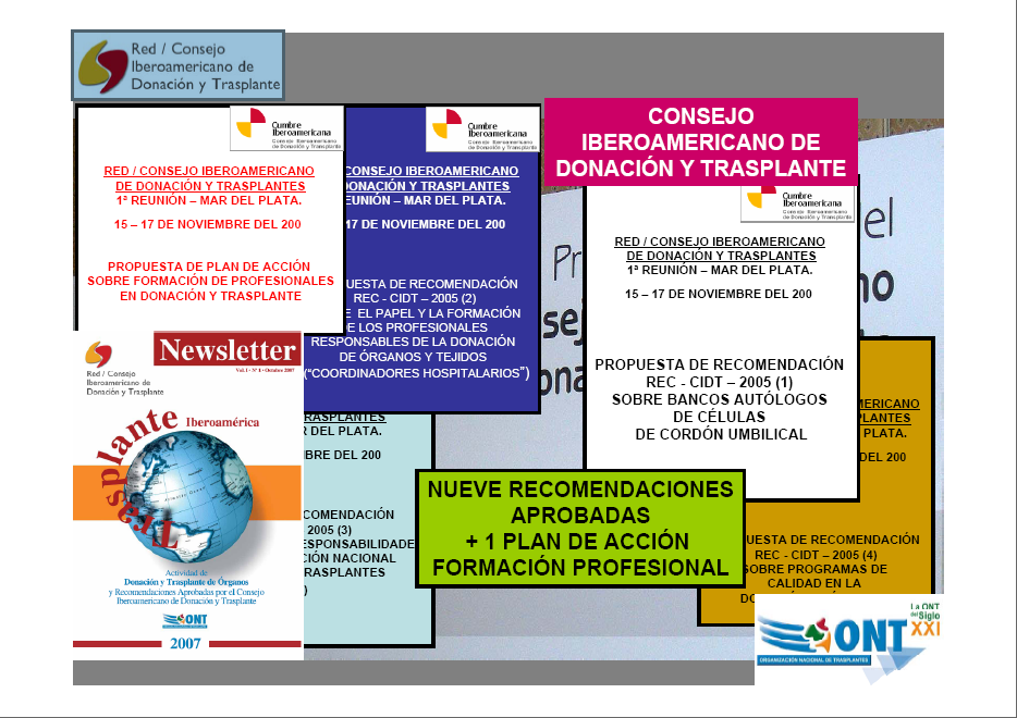 Red/Consejo Iberoamericano de Donacion y Trasplante (RCIDT) Plan de formación de la RCIDT (Master Alianza en Donación y Trasplantes de Órganos, Tejidos y