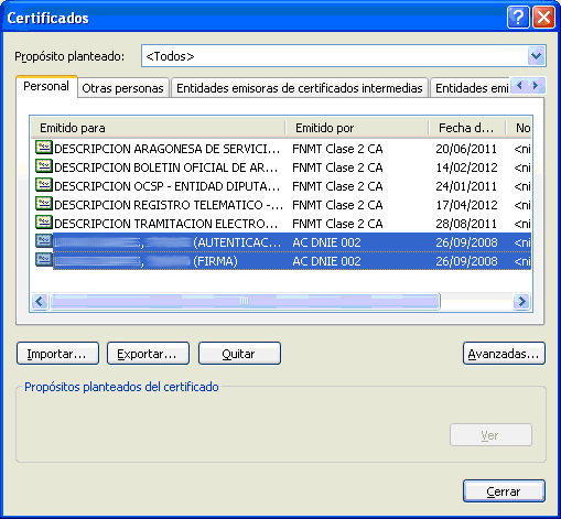 Certificate Store como para los diversos clientes que no usen el MS Certificate Store y que puedan hacer uso de las tarjetas (Firefox, Thunderbird ).
