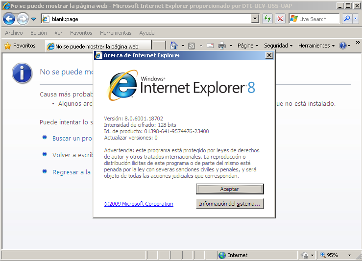 PASOS PARA EL INGRESO AL CAMPUS VIRTUAL 1. Abrir el navegador de internet Internet Explorer. 2.