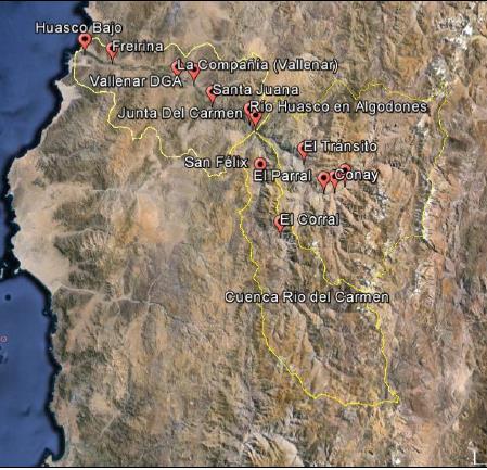 Cuenca Piloto Rio Huasco Proveer información relevante a nivel de cuencas Monitoreo del balance hídrico local Monitoreo de la Demanda