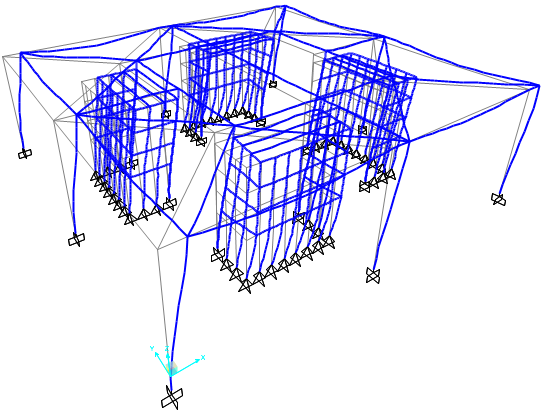 Deformaciones de trabajo horizontal pilar Figura 3.25: Deformación máxima pilares Combo4: D + E Fuente: Elaboración propia utilizando programa de elementos finitos Pilar N 1: δ trab. = 1.