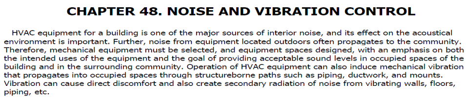 Títulos Normatividad ASHRAE HANDBOOK Sound and Vibration Control Los equipos de climatización son una