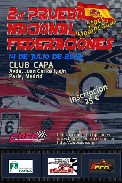 El Club CAPA actualmente está homologado por la FMA (Federación Madrileña de Automovilismo) para realizar campeonatos regionales de RC y realiza