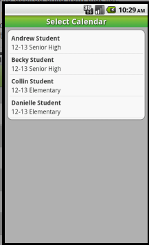 ios Selección del Estudiante Android Selección del Estudiante Avisos Los avisos le informan sobre algún cambio en los datos de su estudiante.