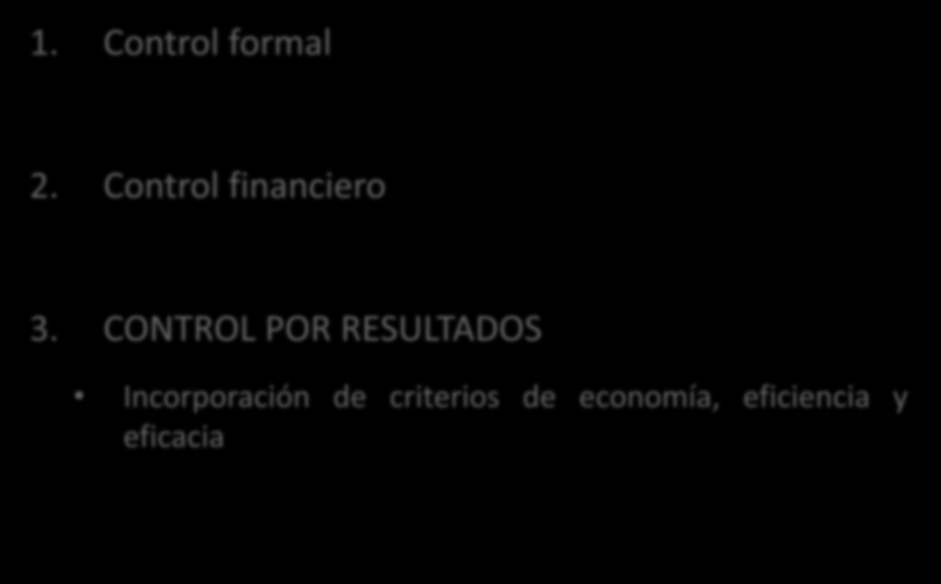 ROLES DE LOS ÓRGANOS DE CONTROL 1. Control formal 2. Control financiero 3.