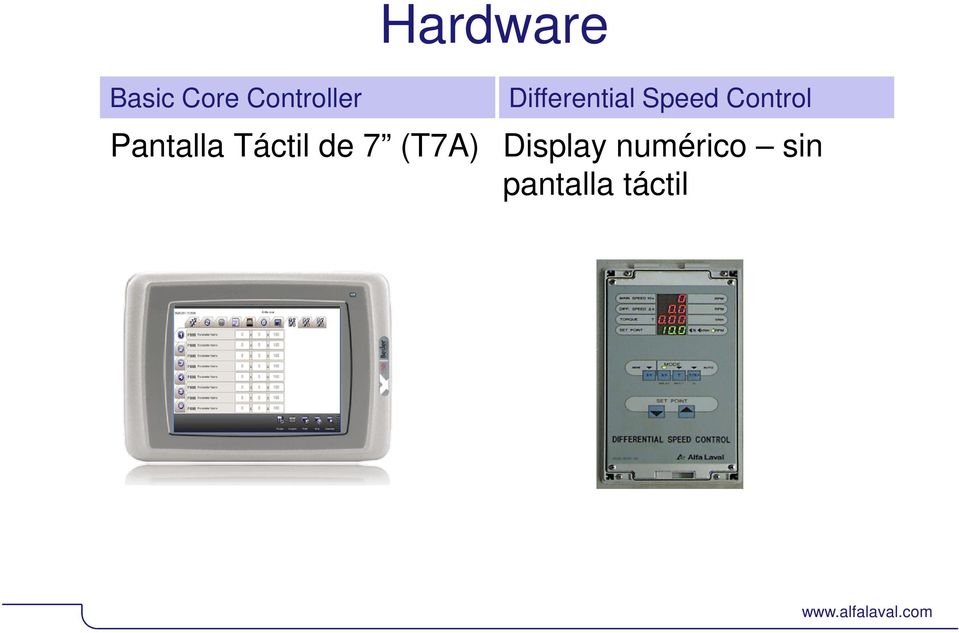 Táctil de 7 (T7A) Display numérico