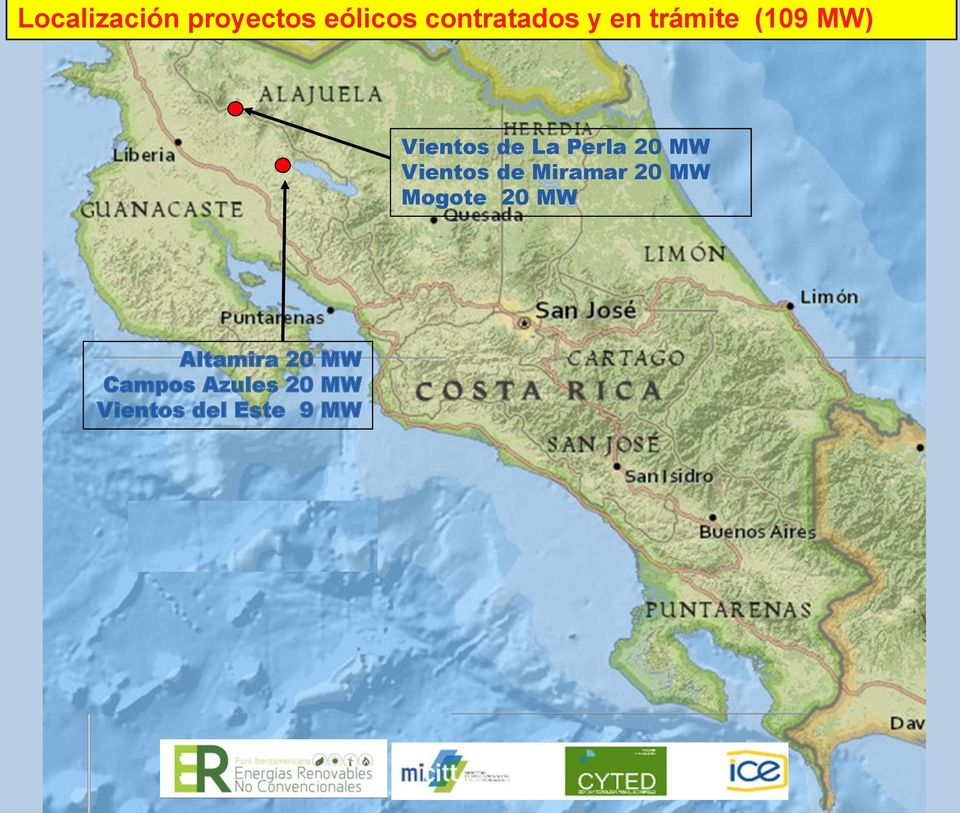 Vientos de Miramar 20 MW Mogote 20 MW Altamira