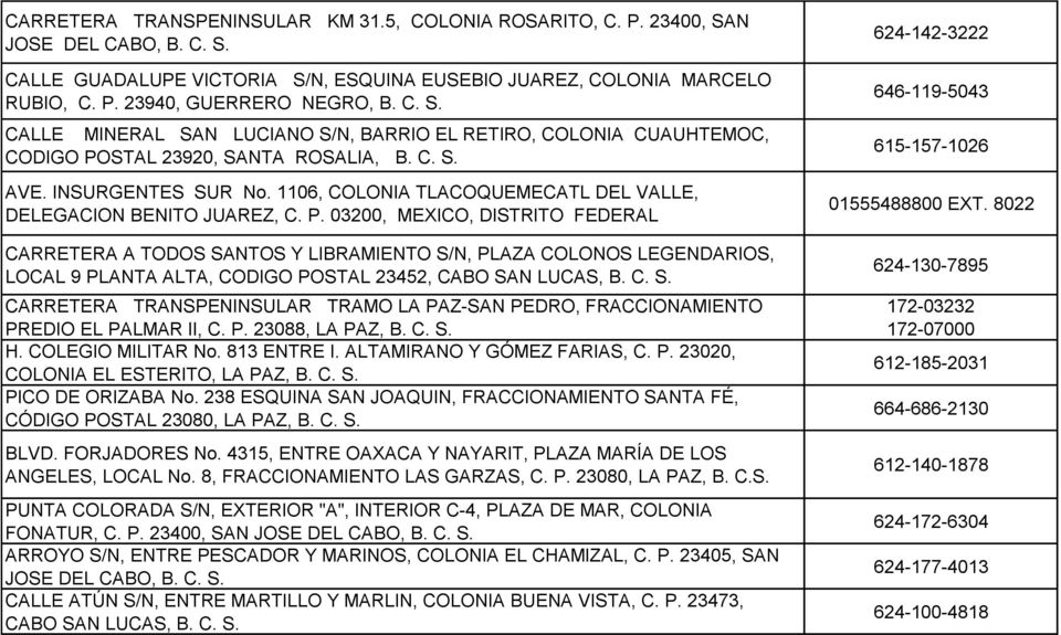 1106, COLONIA TLACOQUEMECATL DEL VALLE, DELEGACION BENITO JUAREZ, C. P.