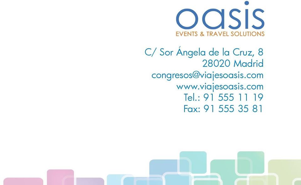 congresos@viajesoasis.com www.