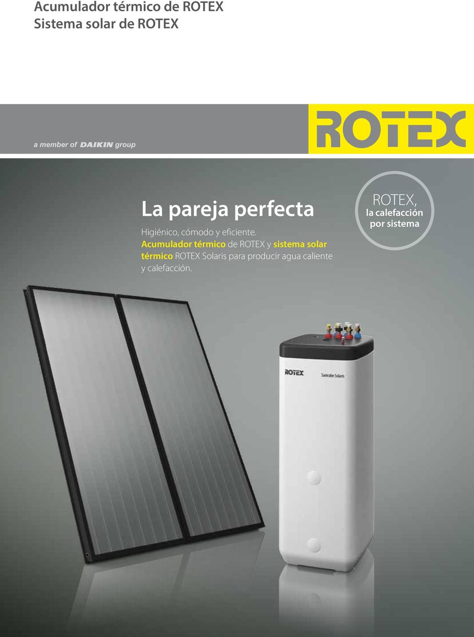 Acumulador térmico de ROTEX y sistema solar térmico ROTEX