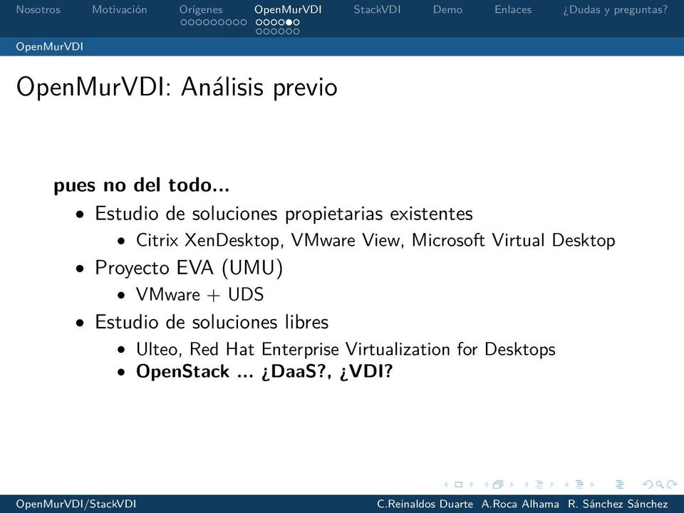View, Microsoft Virtual Desktop Proyecto EVA (UMU) VMware + UDS Estudio de