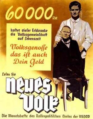 Eutanasia 200.000 adultos y niños discapacitados durante la Alemania Nazi.