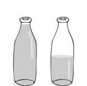 Completa las frases 1 Litro Medio litro - 1 litro son medios litros - 1 litro y