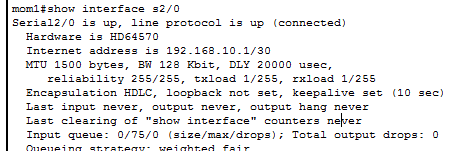 Tarea 9: Configuración del costo de OSPF Paso 1: Utilizar el comando show ip route en el router R1 para visualizar el costo OSPF para alcanzar la red 10.10.10.0/24.