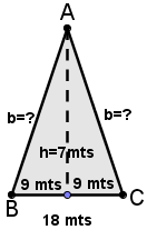 97 ÁREA Y PERIMETRO DEL TRIANGULO TRIÁNGULO: Es un polígono de tres lados. BASE DE UN TRIÁNGULO (b): La base de un triángulo es uno cualquiera de sus lados.