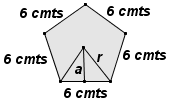 114 d) El área del triángulo equilátero, inscrito en una circunferencia es igual a: 1 forma: 2 forma: El área de un polígono regular, en función del radio está definido por: Ejemplo: Hallar a) el