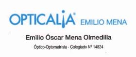OPTICALIA Gafas graduadas 20% Gafas de sol 15% Av. De la música española, 4. 969 692 372 emiliomena@opticalia.