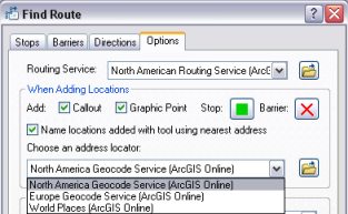 Ejercicio 2: Buscar una ruta con un servicio de asignación de rutas de ArcGIS Online En el ejercicio 1, aprendió cómo utilizar un dataset de red basado en un archivo para calcular una ruta.