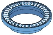 Debido a todas las posibles combinaciones, todos los componentes del rodamiento se deben pedir por separado. Coronas axiales de agujas Las coronas axiales de agujas SKF (fig.