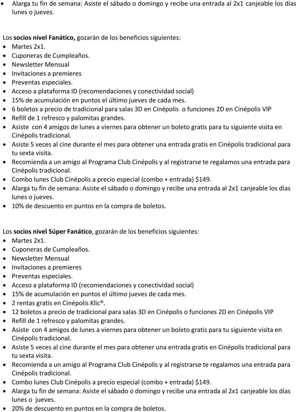 TÉRMINOS Y CONDICIONES DE CLUB CINÉPOLIS - PDF Free Download