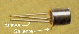 Cápsula TO-92. Es muy utilizada en transistores de pequeña señal. En el centro vemos la asignación de terminales en algunos modelos de transistores, vistos desde abajo.