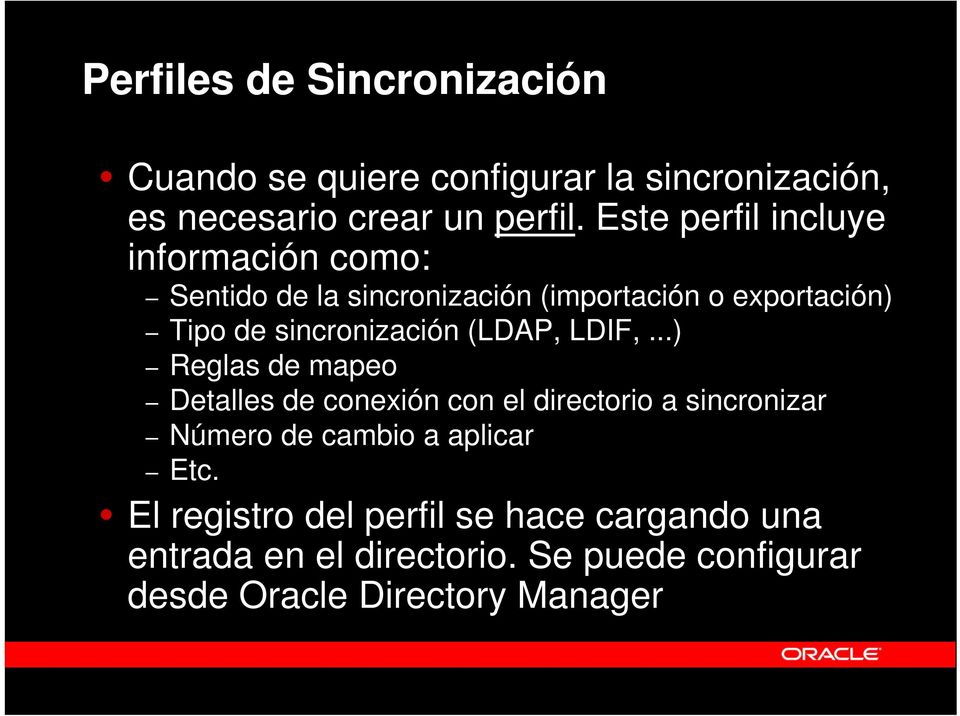 sincronización (LDAP, LDIF,.