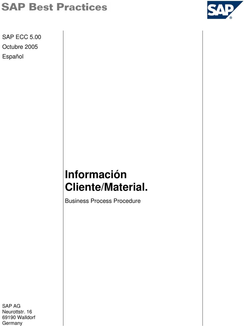 Información Cliente/Material.