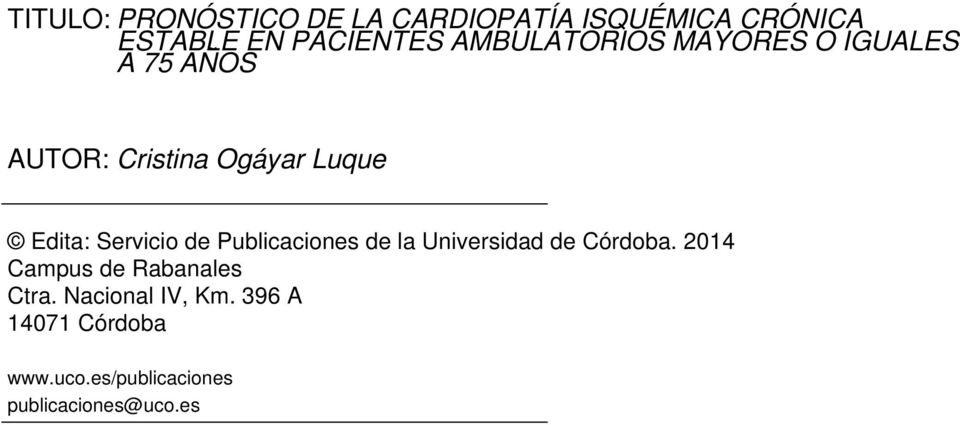 Servicio de Publicaciones de la Universidad de Córdoba.
